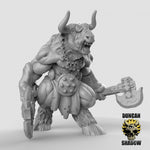 Minotaur with Hand Weapons Resin 3D Models for Dungeons & Dragons & Board RPGs