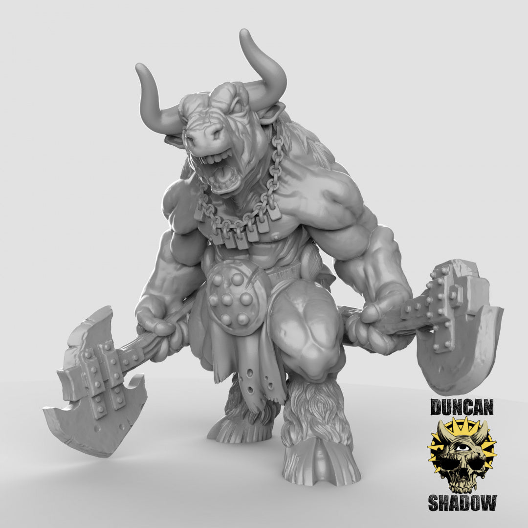 Minotaur with Hand Weapons Resin 3D Models for Dungeons & Dragons & Board RPGs