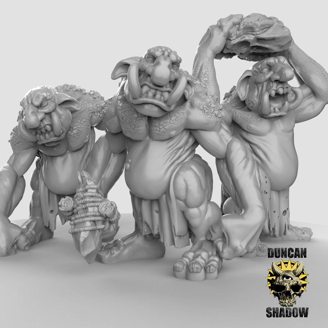 Stone Trolls Resin Miniature for DnD | Tabletop Gaming