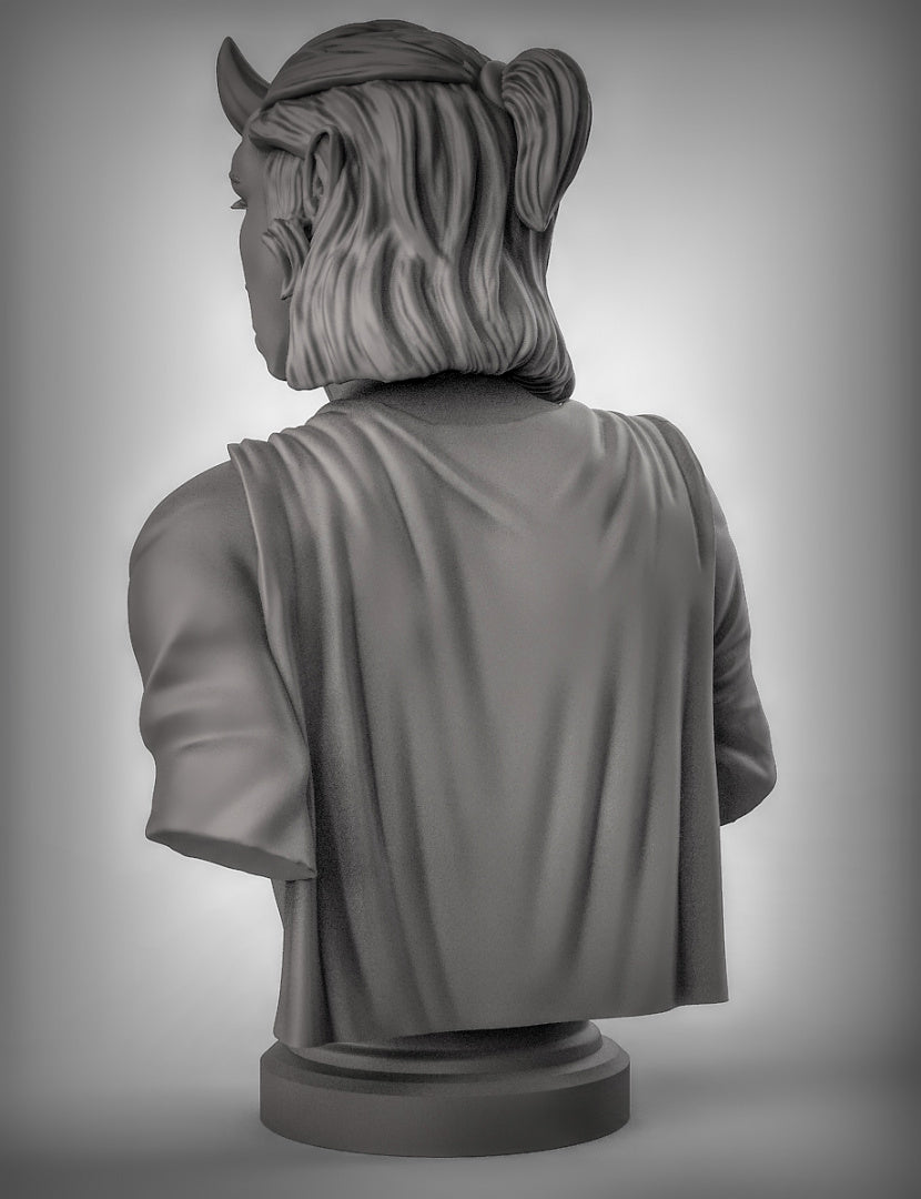 Tiefling Bust Resin Miniature for DnD | Tabletop Gaming