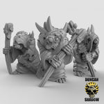 Plague Monks With Staves Resin 3D Models for Dungeons & Dragons & Board RPGs