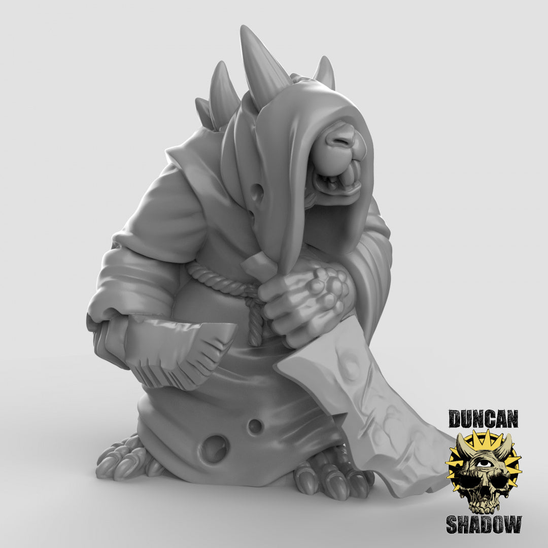 Rat Folk Plague Monks with Swords Resin Miniature for DnD | Tabletop Gaming