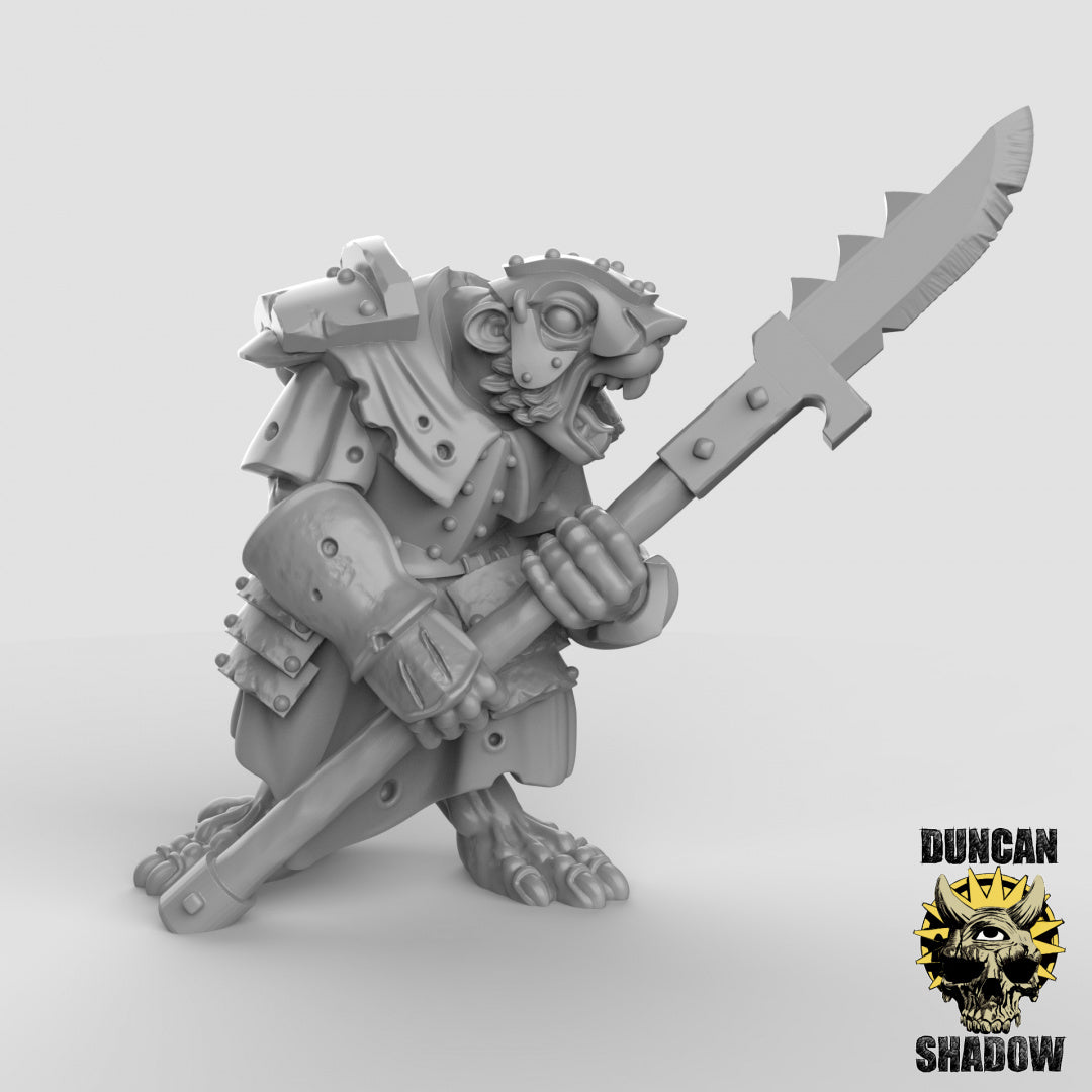 Armoured Ratfolk Resin Miniature for DnD | Tabletop Gaming
