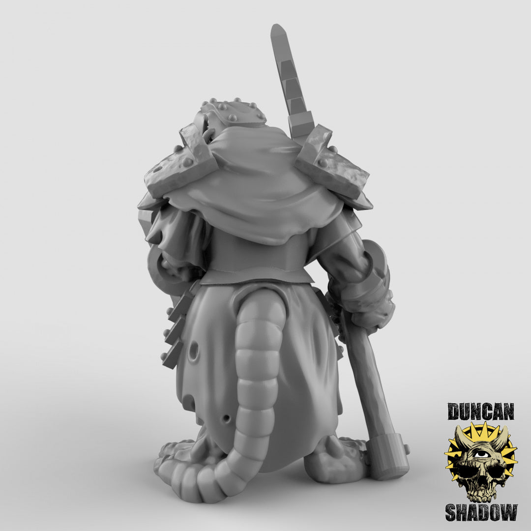 Armoured Ratfolk with Sheilds Resin Miniature for DnD | Tabletop Gaming
