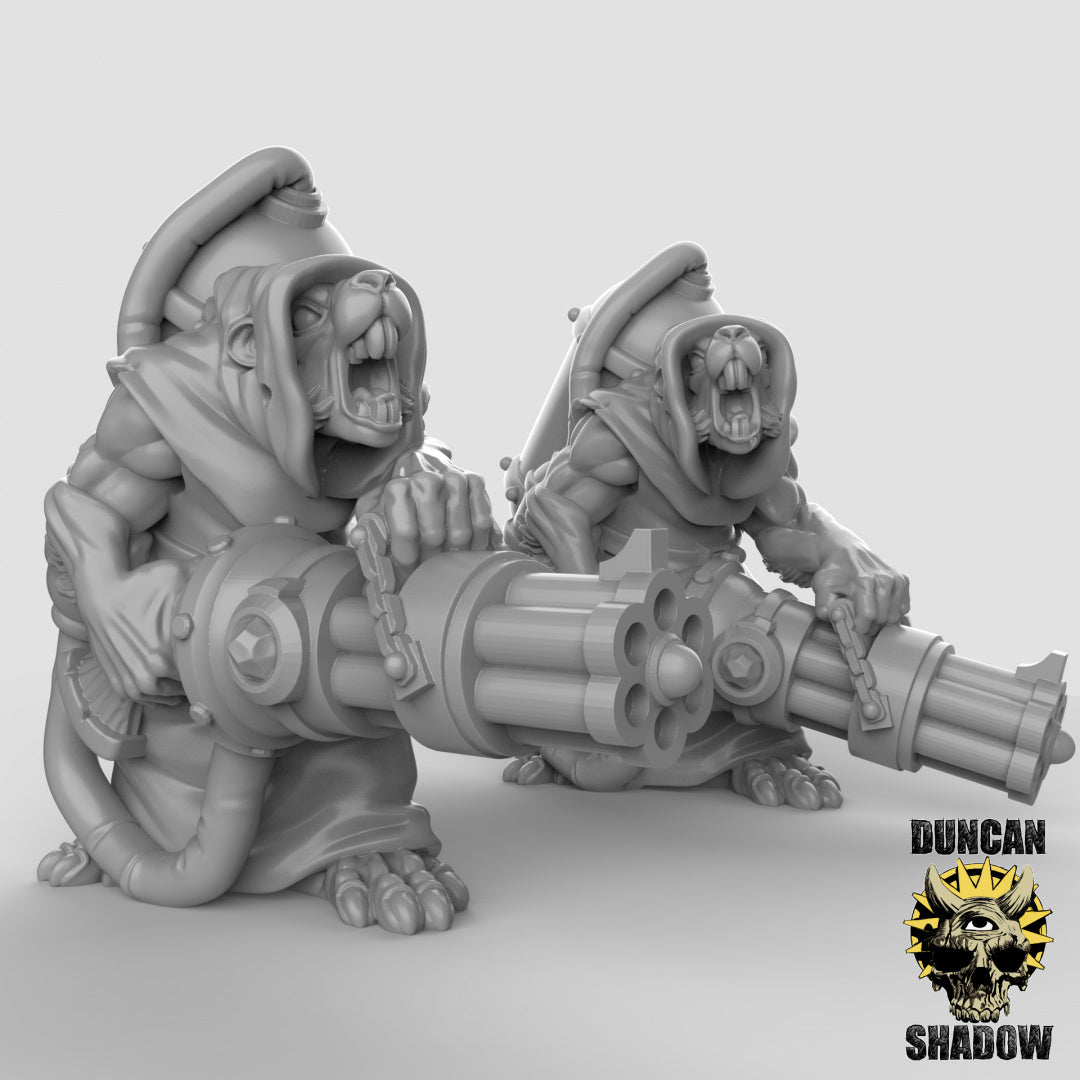 Ratfolk Chaingun Resin Miniature for DnD | Tabletop Gaming