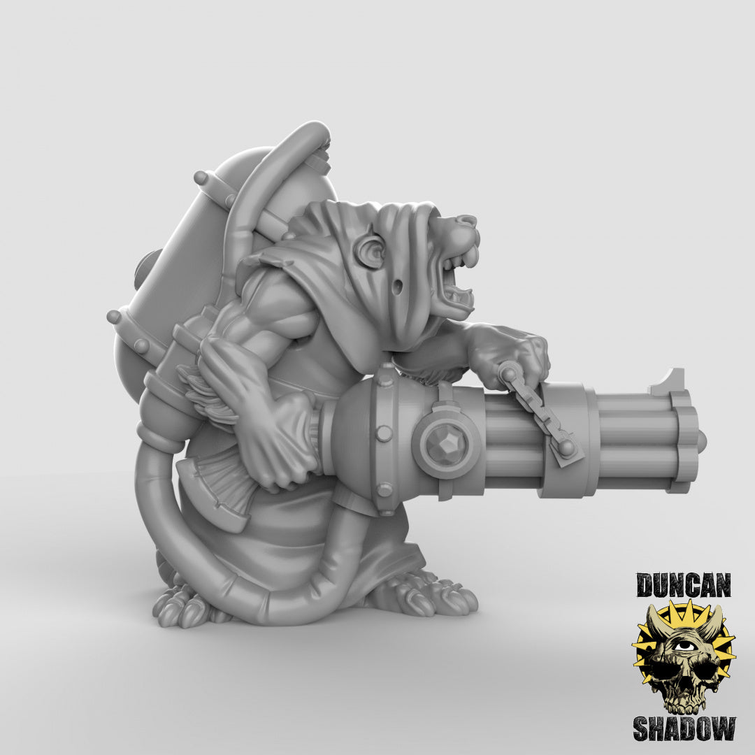 Ratfolk Chaingun Resin Miniature for DnD | Tabletop Gaming