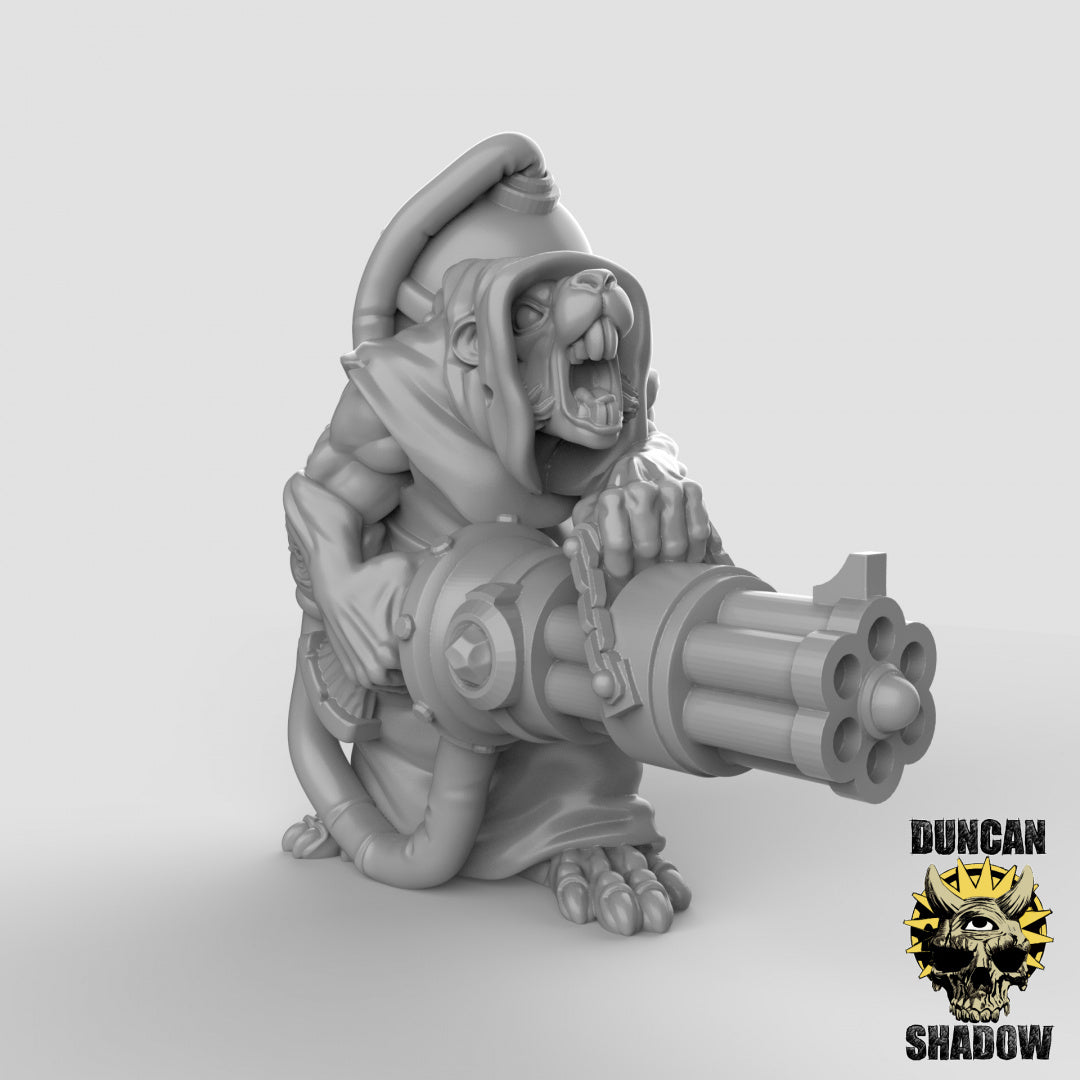 Ratfolk Chaingun Resin Miniature for DnD | Tabletop Gaming