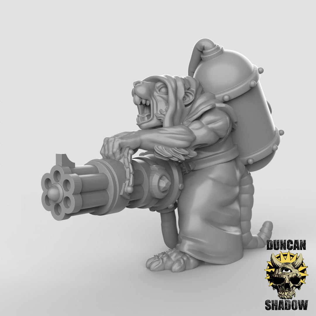 Ratfolk Chaingun Resin Miniature for DnD | Tabletop Gaming