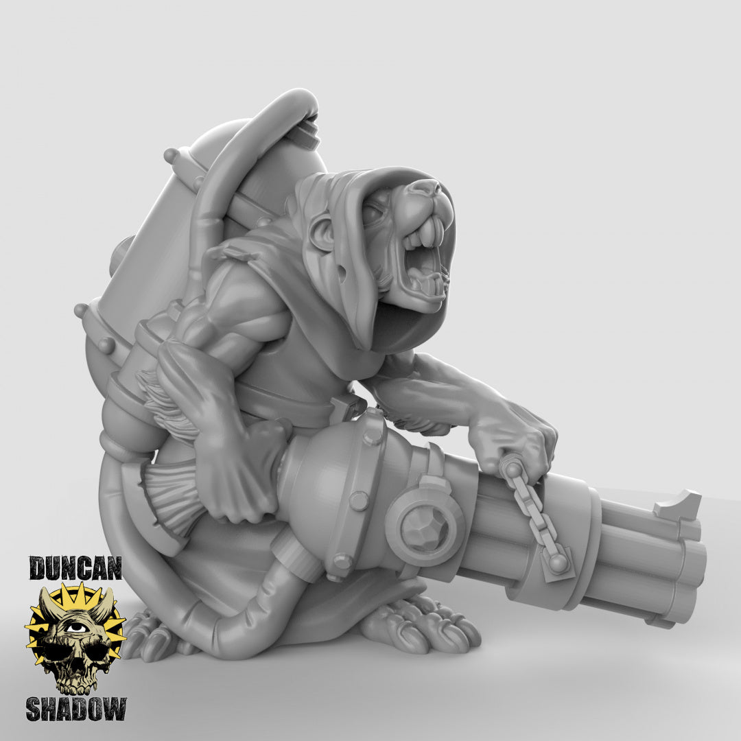 Ratfolk Chaingun Resin Miniature for DnD | Tabletop Gaming