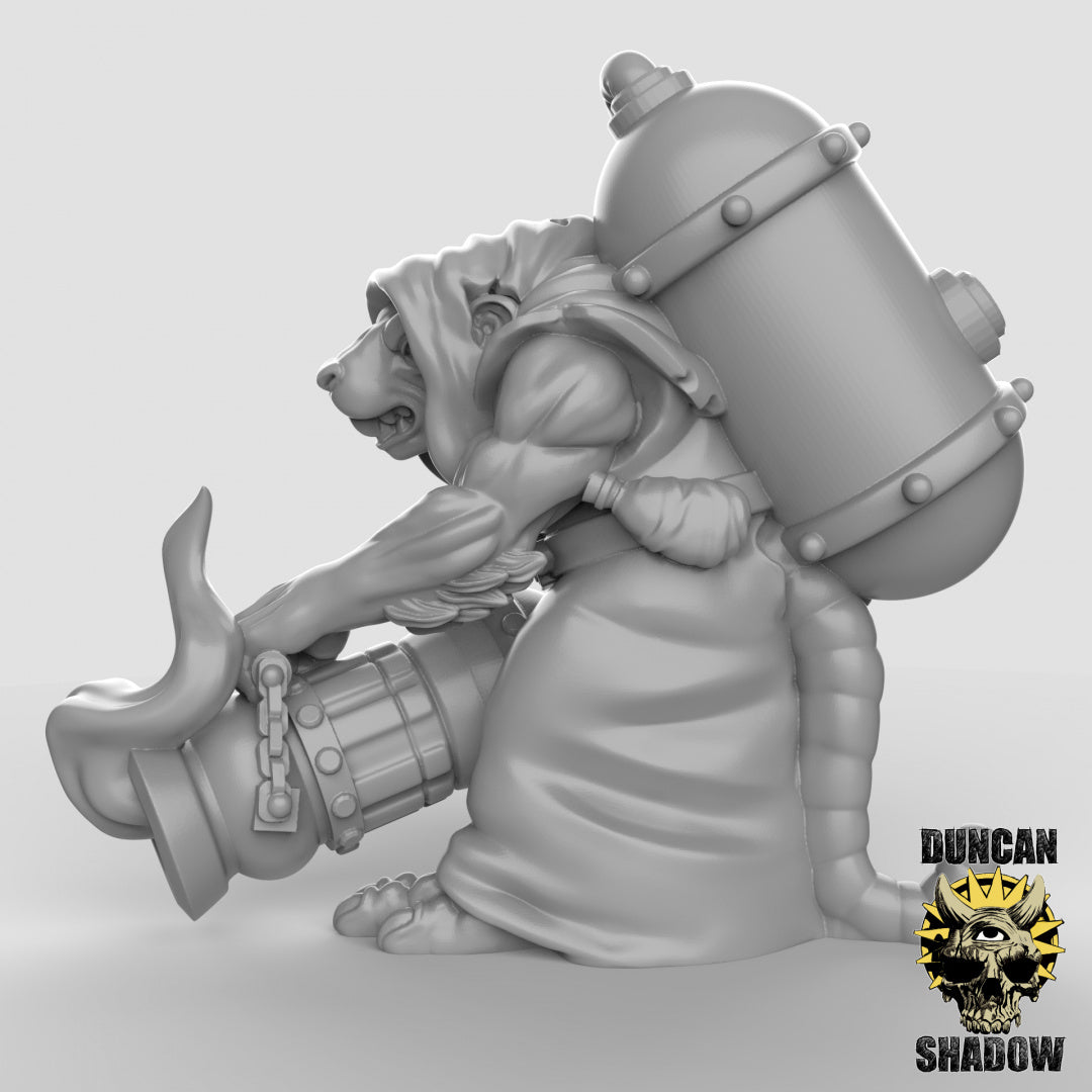 Ratfolk Flamers Resin Miniature for DnD | Tabletop Gaming