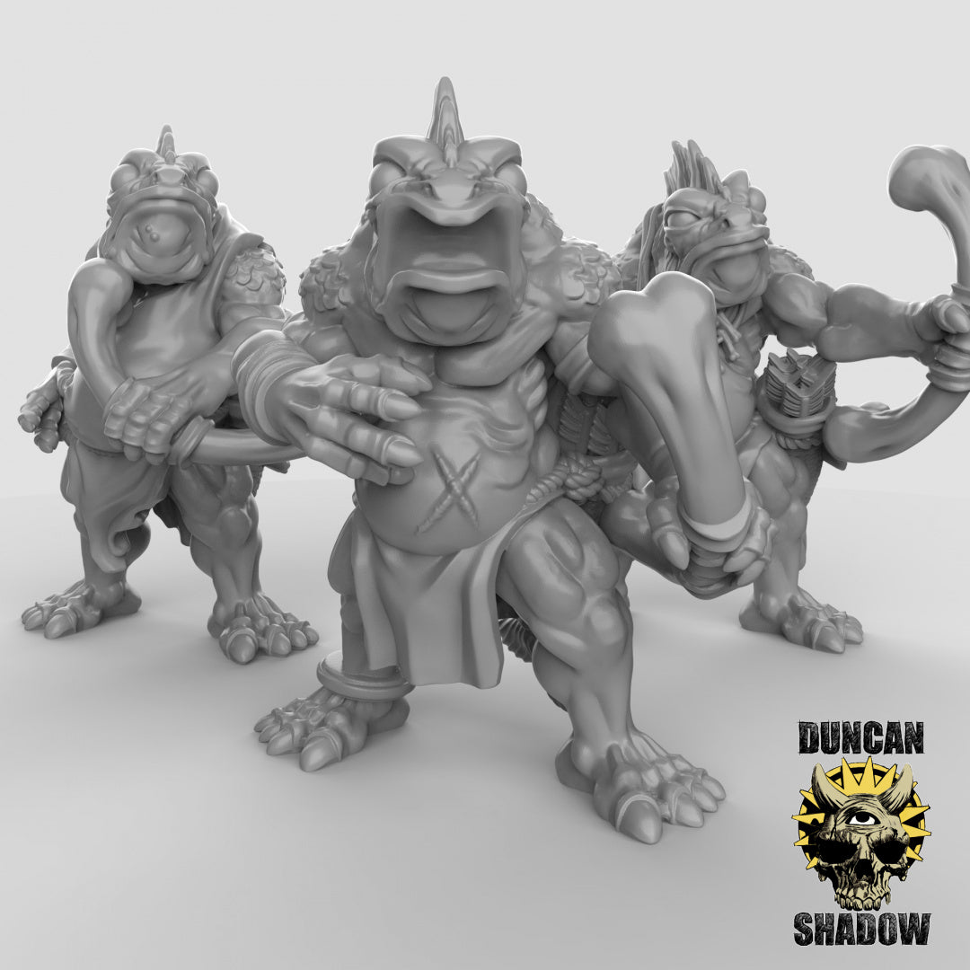 Koa Toa Fish Folk with Bows Resin Models for Dungeons & Dragons & Board RPGs