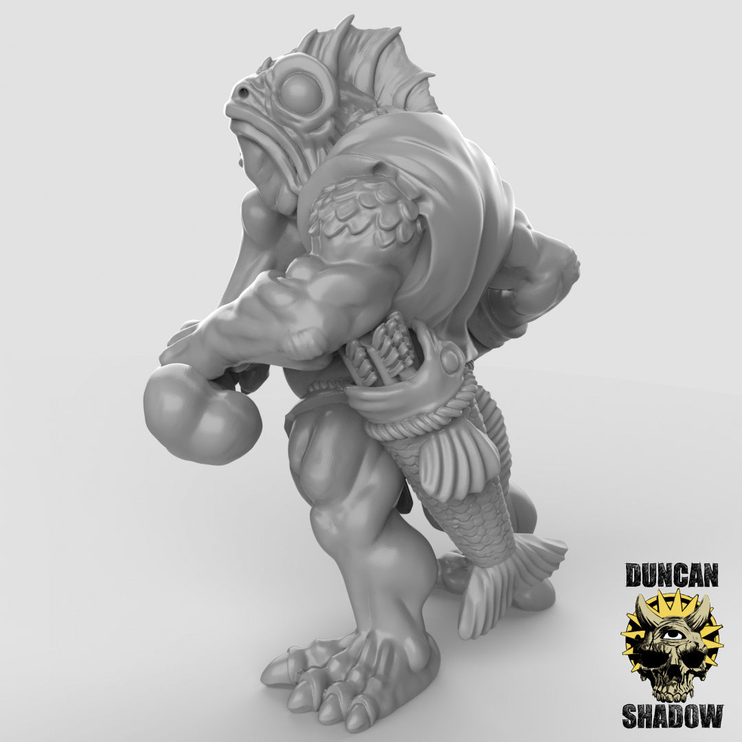 Koa Toa Fish Folk with Bows Resin Models for Dungeons & Dragons & Board RPGs