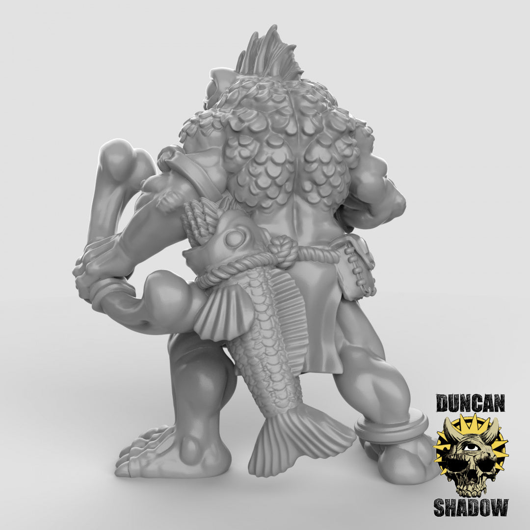 Koa Toa Fish Folk with Bows Resin Models for Dungeons & Dragons & Board RPGs