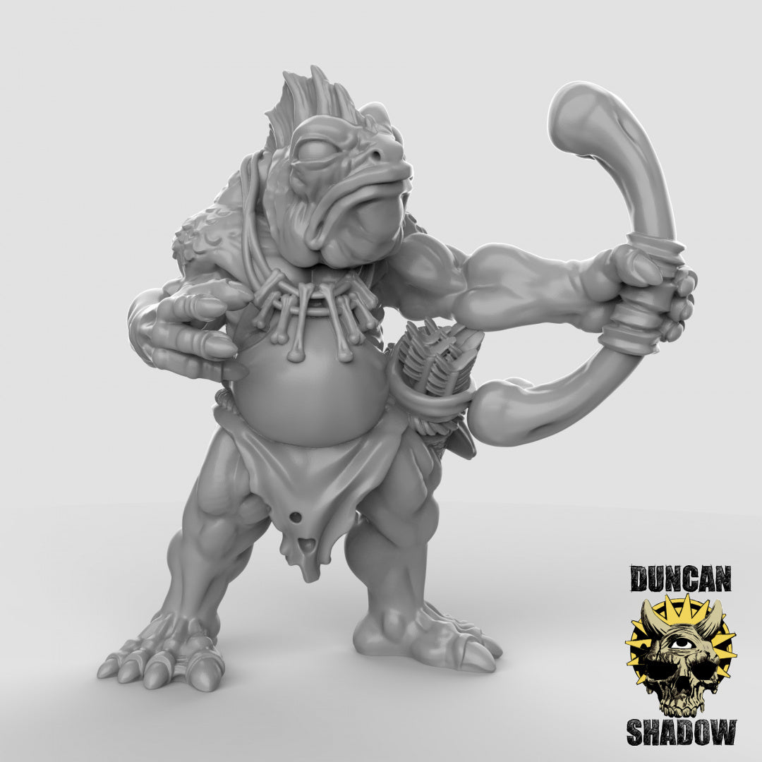 Koa Toa Fish Folk with Bows Resin Models for Dungeons & Dragons & Board RPGs