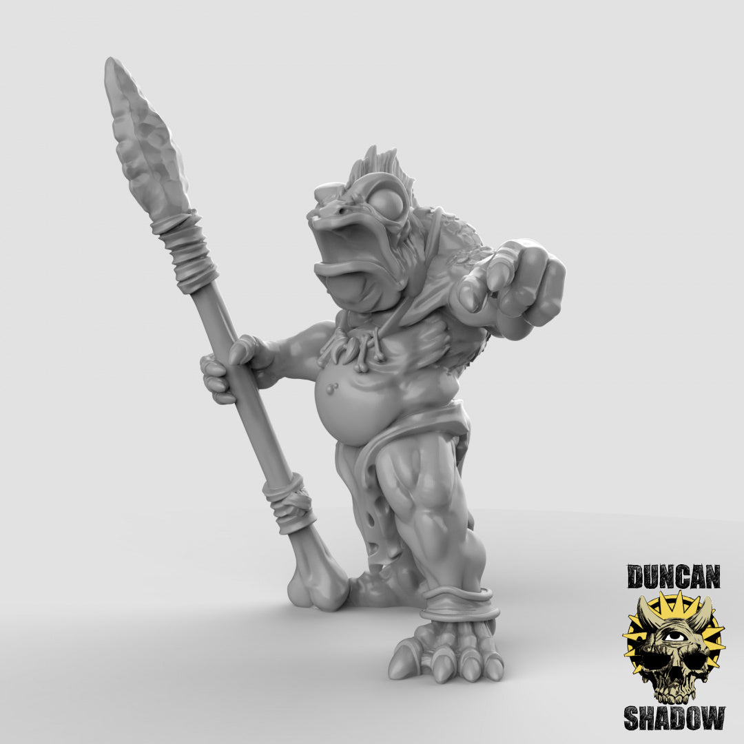 Koa Toa Fish Folk with Spears Resin Models for Dungeons & Dragons & Board RPGs