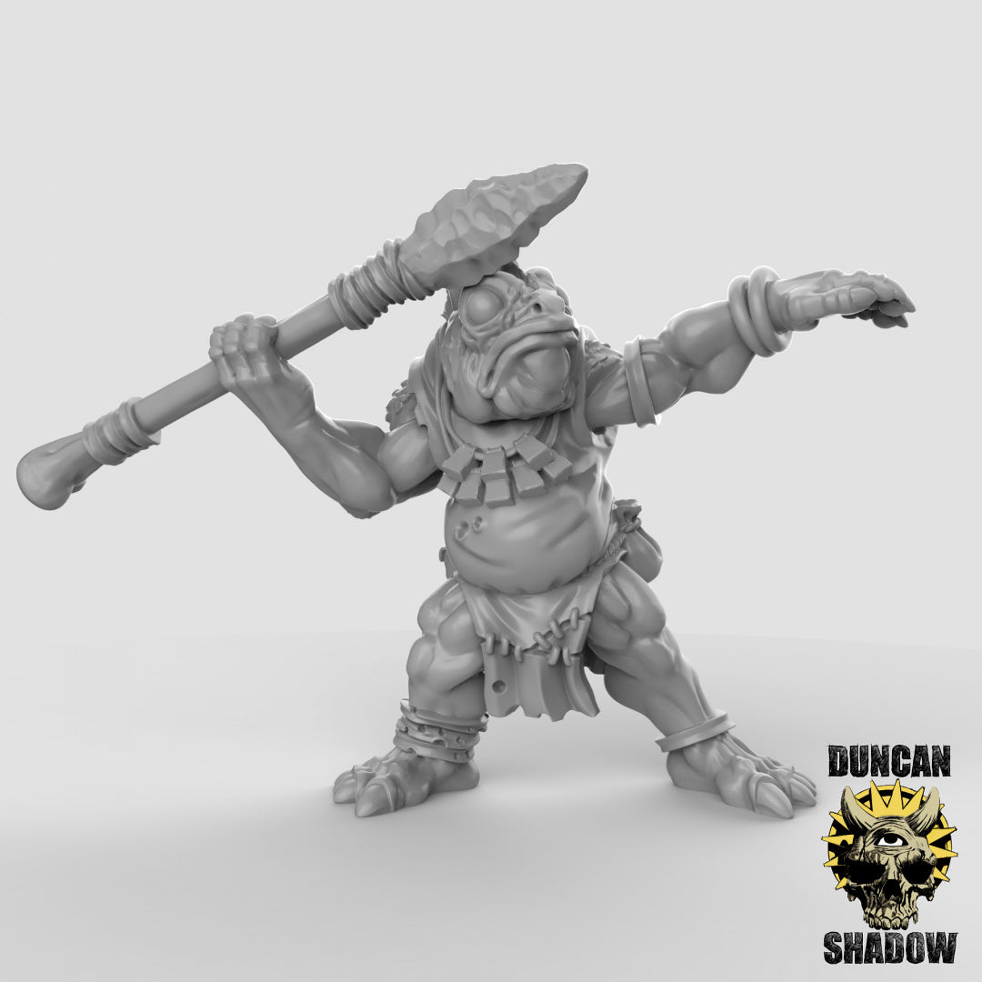 Koa Toa Fish Folk with Spears Resin Models for Dungeons & Dragons & Board RPGs