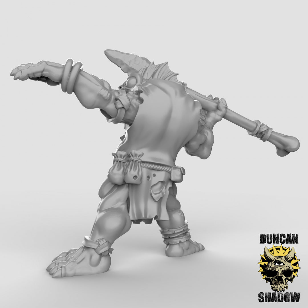 Koa Toa Fish Folk with Spears Resin Models for Dungeons & Dragons & Board RPGs