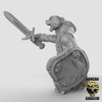 Otter's with hand weapons and shields Resin Models for Dungeons & Dragons & Board RPGs