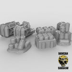 Sci Fi Batterys and Crates TerrainResin Models for Dungeons & Dragons & Board RPGs