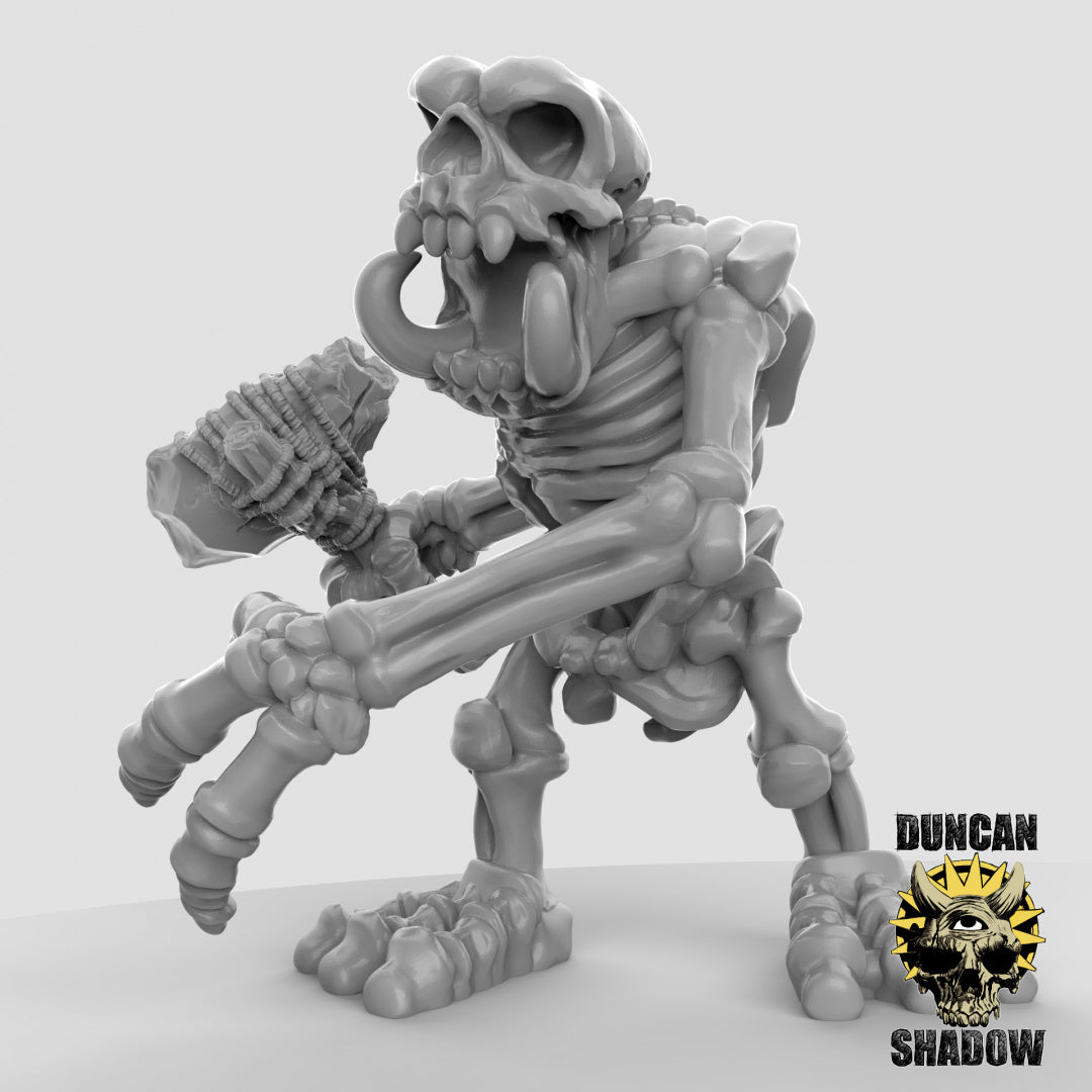 Skeleton Stone Troll Resin Miniature for DnD | Tabletop Gaming