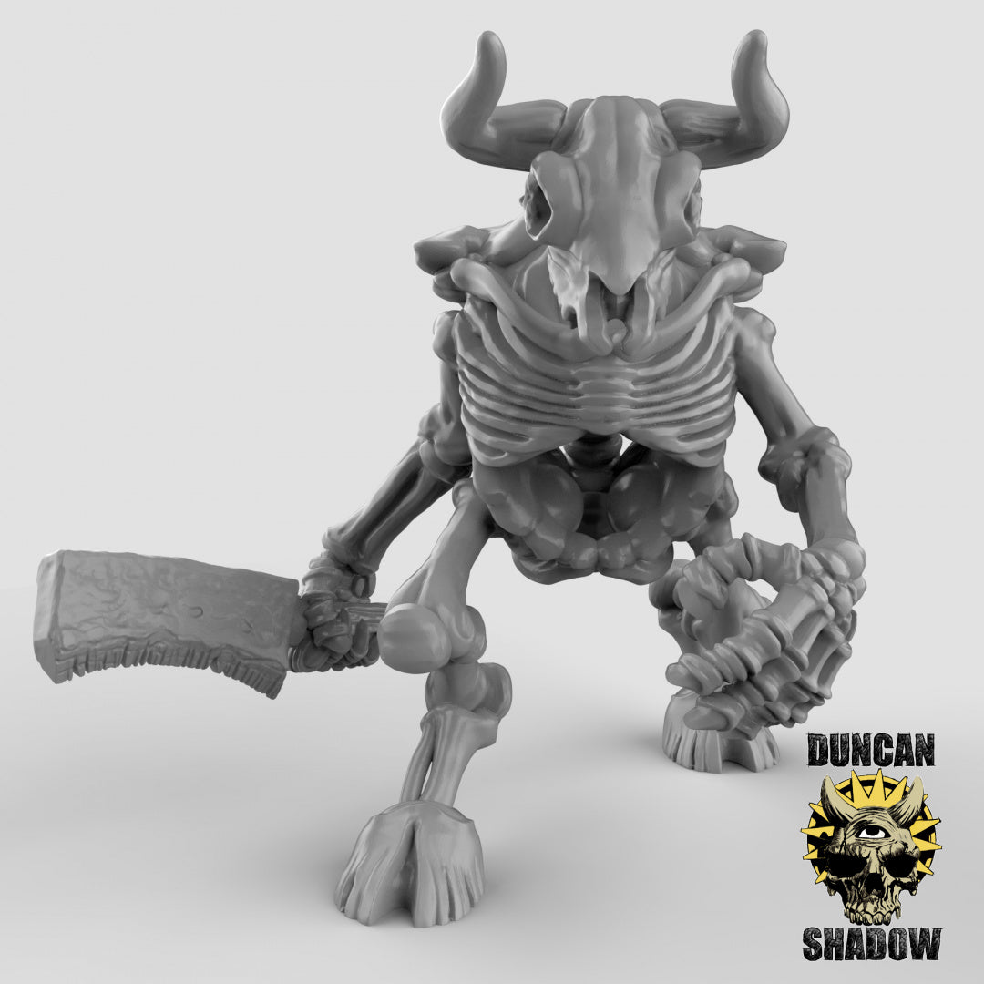 Minotaur Skeletons Resin 3D Models for Dungeons & Dragons & Board RPGs