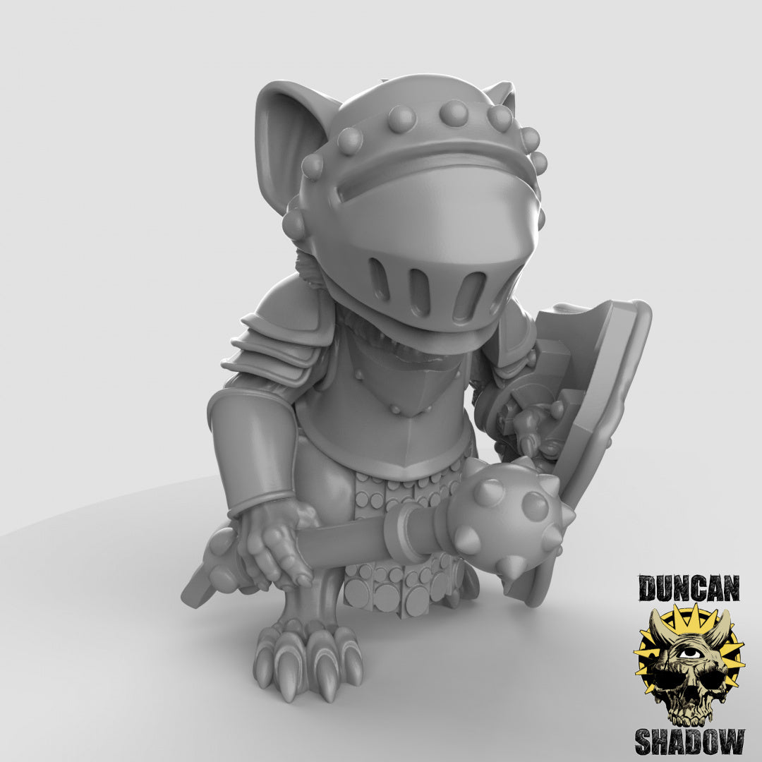 Mousle Knights with Mace's Models for Dungeons and Dragons and Board RPGs