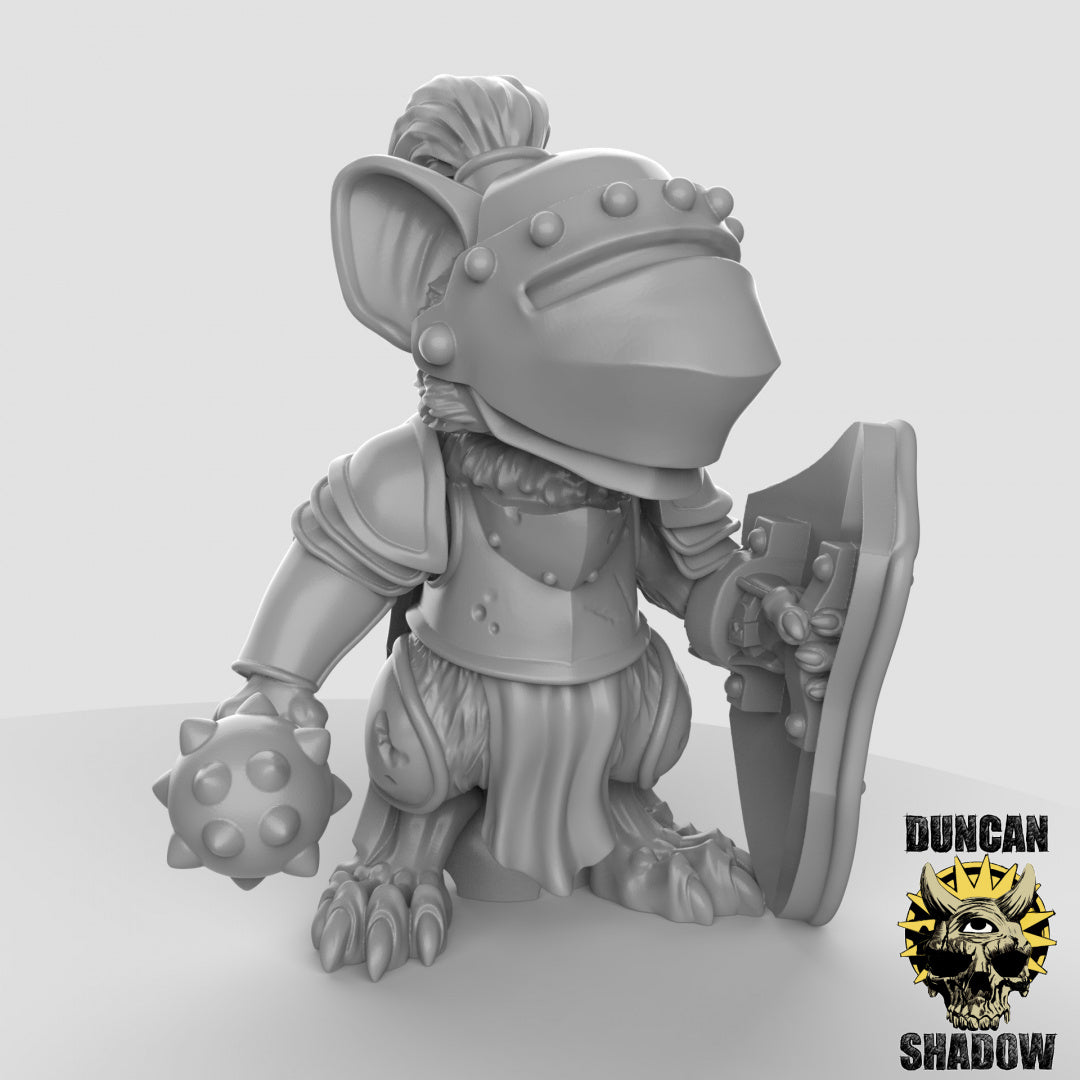Mousle Knights with Mace's Models for Dungeons and Dragons and Board RPGs