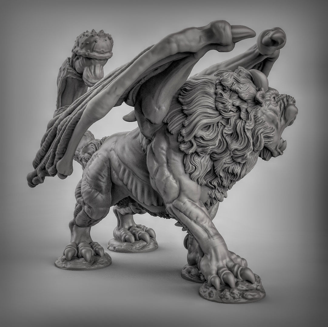 Manticore Resin 3D Model for Dungeons & Dragons & Board RPGs