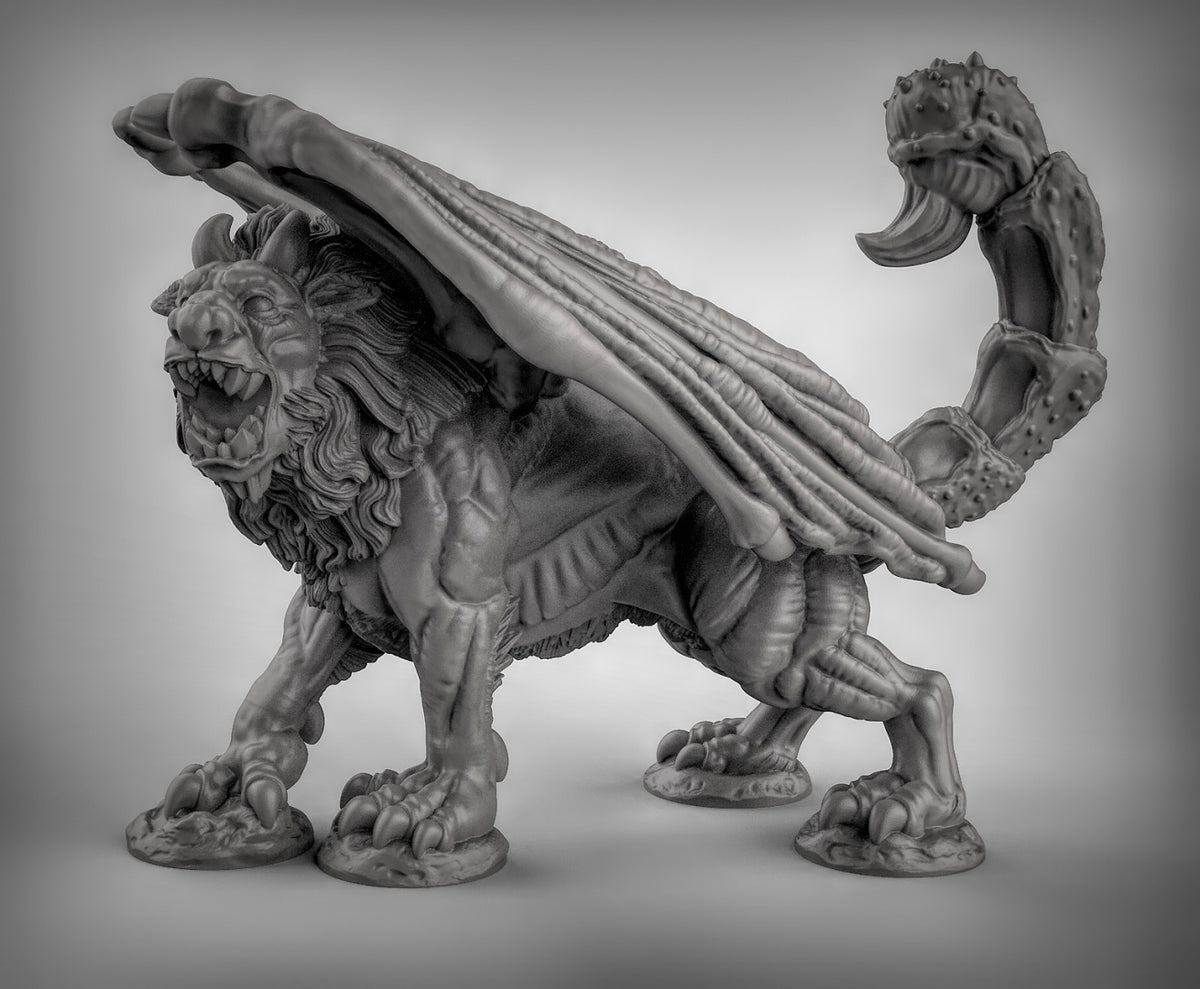 Manticore Resin 3D Model for Dungeons & Dragons & Board RPGs