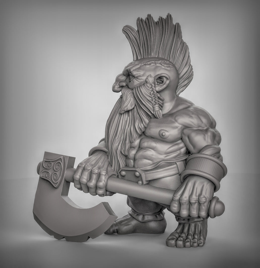 Dwarf Berserkers With Doublehanded Weapons Resin Miniature for DnD | Tabletop Gaming