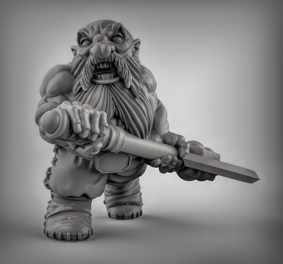 Dwarf Berserkers With Doublehanded Weapons Resin Miniature for DnD | Tabletop Gaming