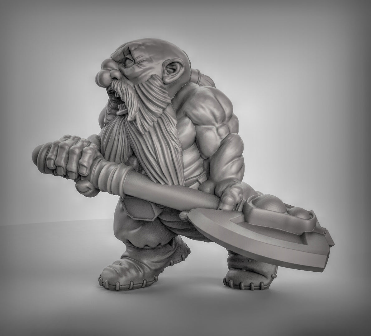 Dwarf Berserkers With Doublehanded Weapons Resin Miniature for DnD | Tabletop Gaming