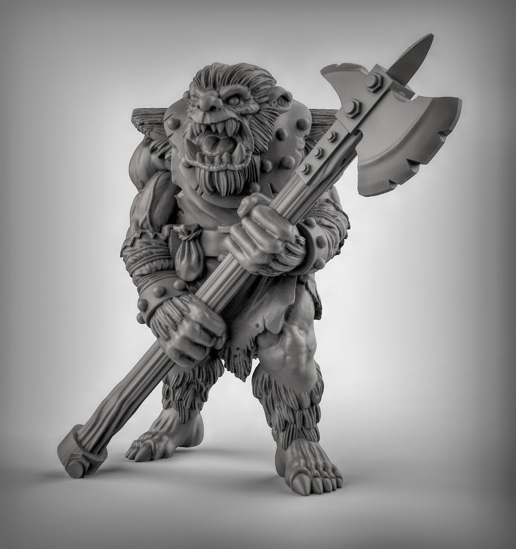 Bugbears with Halberds Resin 3D Models for Dungeons & Dragons & Board RPGs