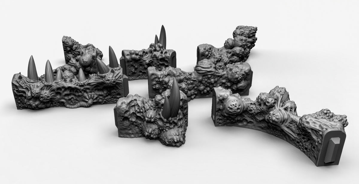 Plague Walls Resin 3D Models for Dungeons & Dragons & Board RPGs