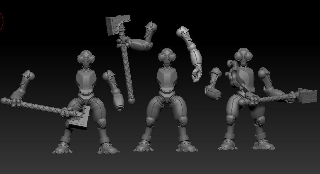 Warforged with Hammers Resin Miniature for DnD | Tabletop Gaming