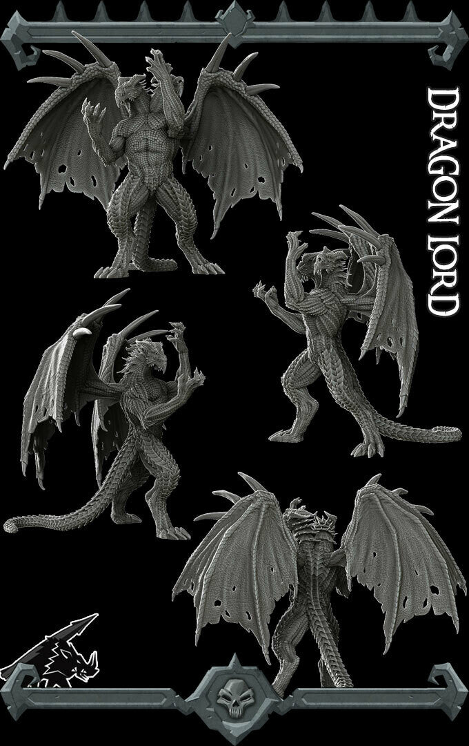 DRAGON LORD - EPIC Sized Model Miniature | Dungeons and dragons | Cthulhu| Pathfinder | Table Top Gaming