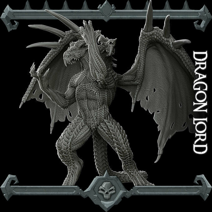 DRAGON LORD - EPIC Sized Model Miniature | Dungeons and dragons | Cthulhu| Pathfinder | Table Top Gaming