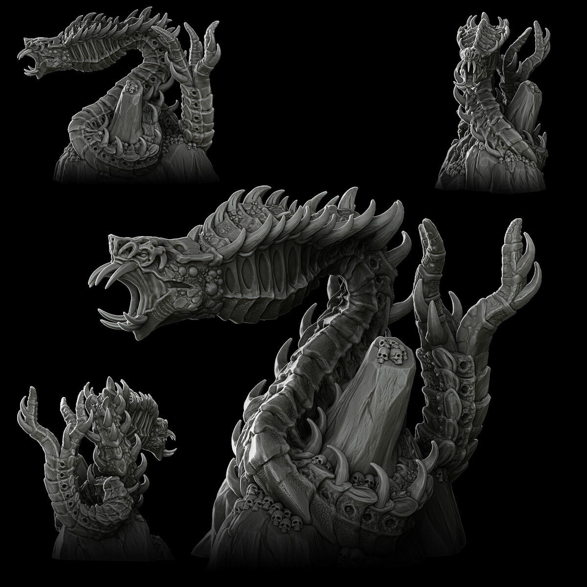 RAZORFANG SPITTER - 3D Miniature Model | Dungeons and Dragons | Pathfinder | RPG