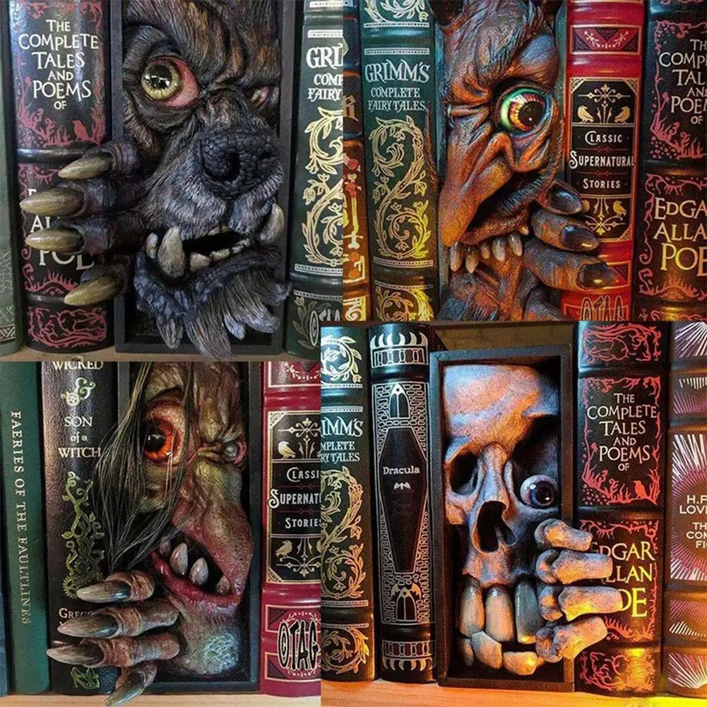 Monster Book Nooks Book Ends 4 Kinds Hand Painted