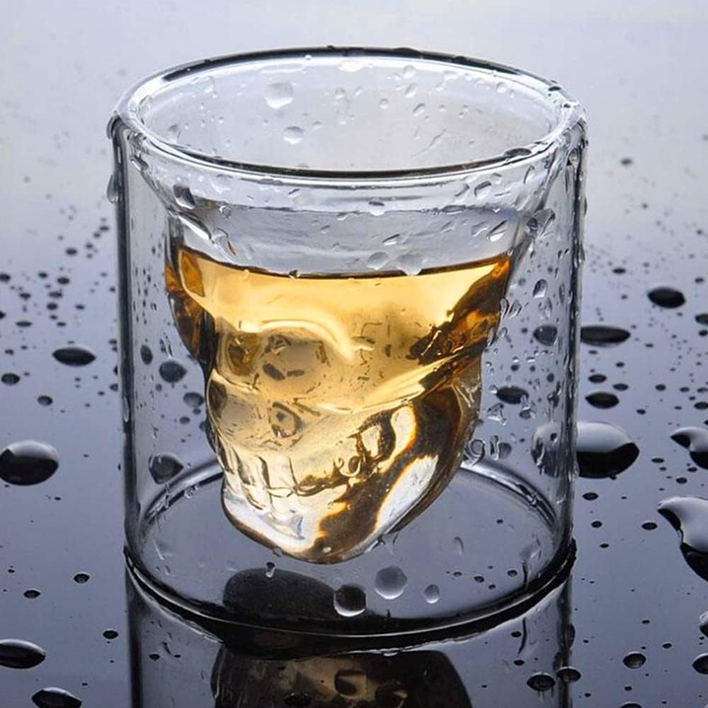 Skull Glass | 250ml | Floating Skull | BBQ Halloween Party