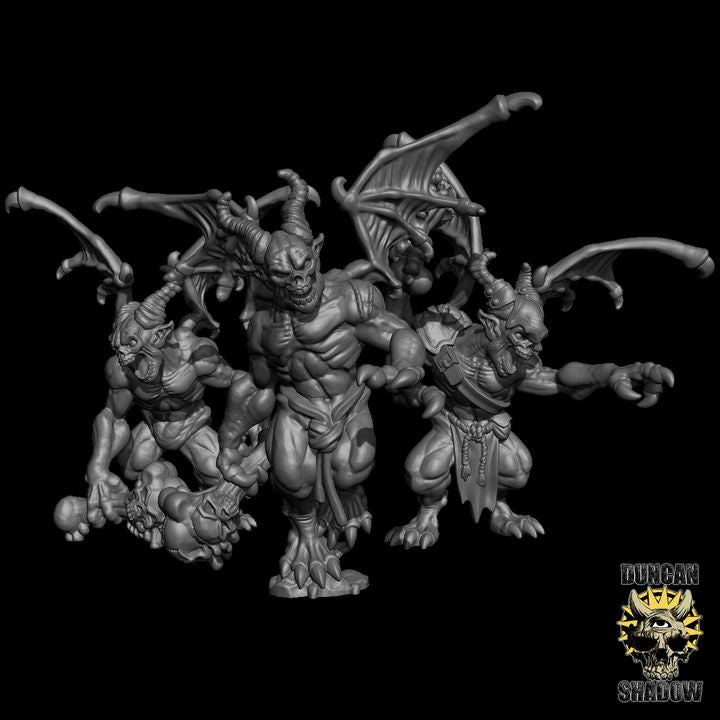 Imps with Clubs x3 Resin Miniature Models for DnD | Tabletop Gaming I Halloween