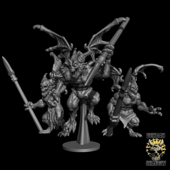 Imps with Spears x3 Resin Miniature Models for DnD | Tabletop Gaming I Halloween