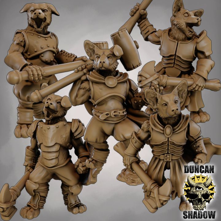 Dog Folk with Hammers - Image 1