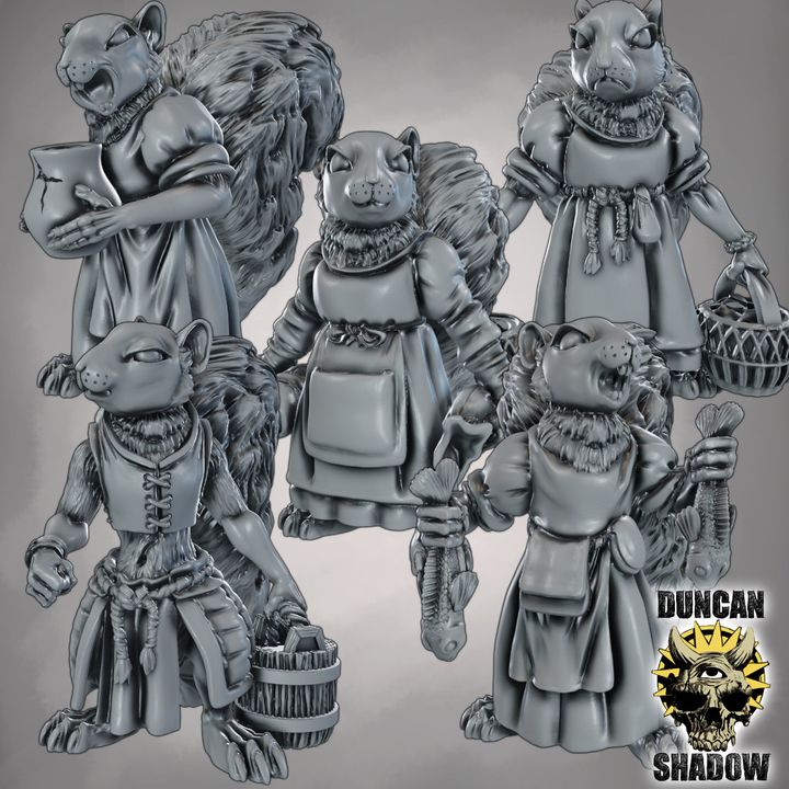 Female Squirrels Npc's Town folk - Image 1