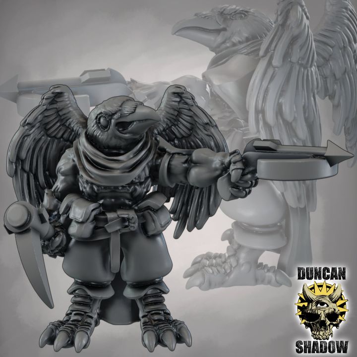 Winged Crow Folk with Hand Crossbows - Image 3