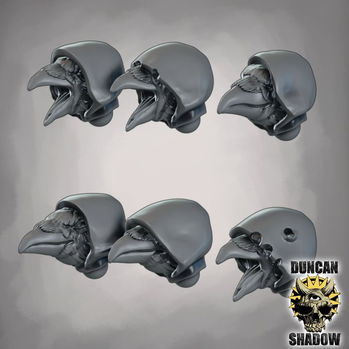 Crow Hooded Heads - Image 1