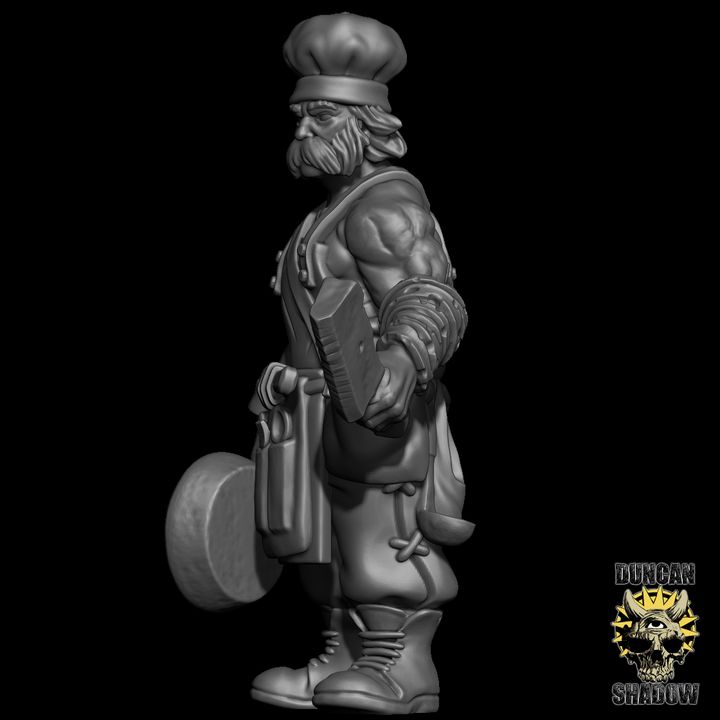 Human Cook| Chef | Resin Miniature Model for DnD | Tabletop Gaming