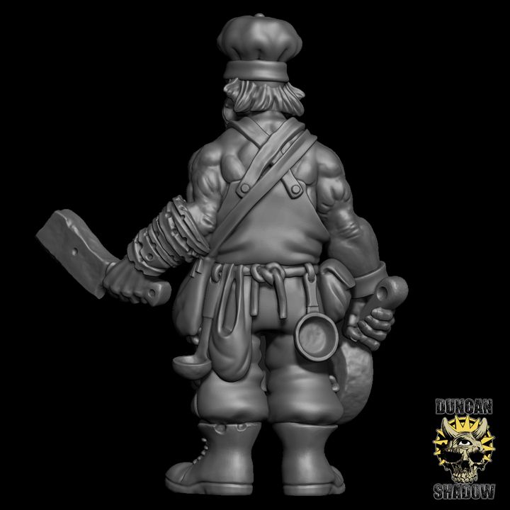 Human Cook| Chef | Resin Miniature Model for DnD | Tabletop Gaming