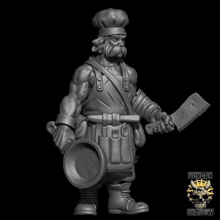 Human Cook| Chef | Resin Miniature Model for DnD | Tabletop Gaming