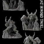 GREAT-HORNED TROLL Giant Resin 3D Printed Fantasy Miniature D&D Tabletop RPG